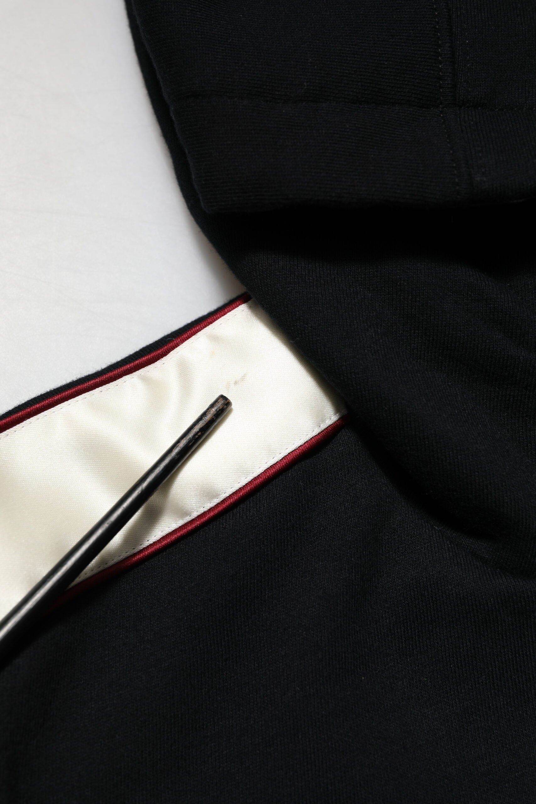 Dolce & Gabbana Black Cotton Plaque Track Cardigan Sweater