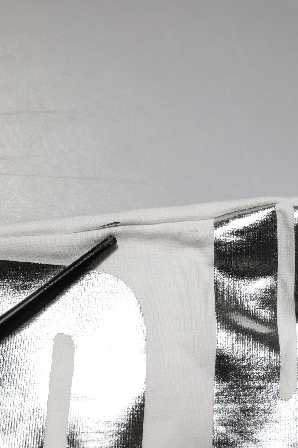 Dolce & Gabbana White Metallic Print Cotton CrewNeck T-shirt