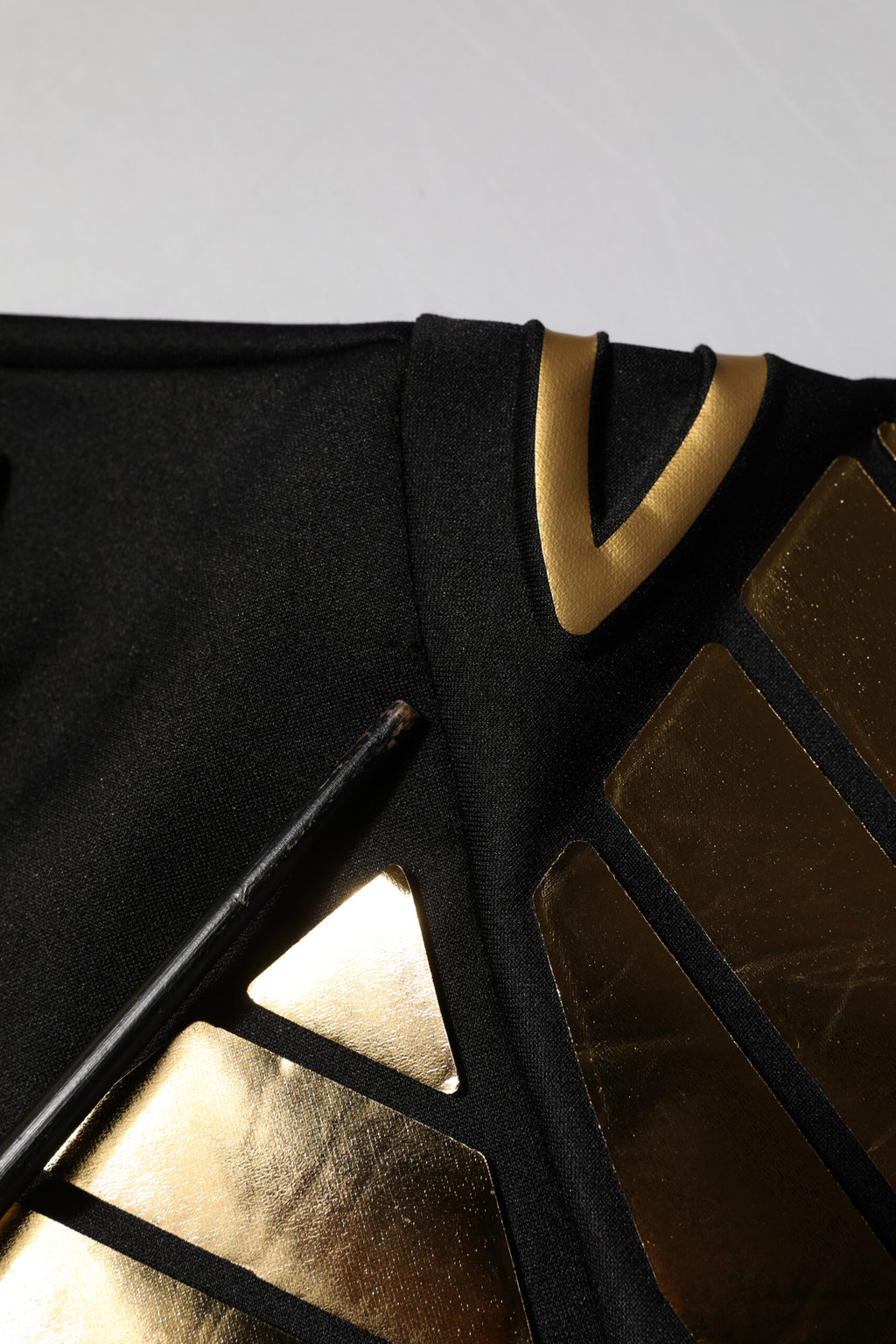 Dolce & Gabbana Black Metallic Print Nylon Crewneck T-shirt