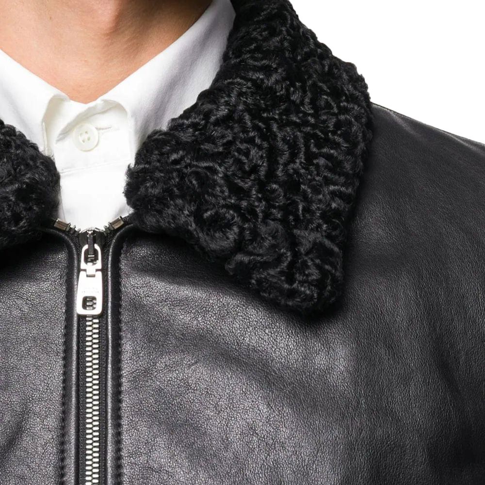 Dolce & Gabbana Black Lambskin Jacket