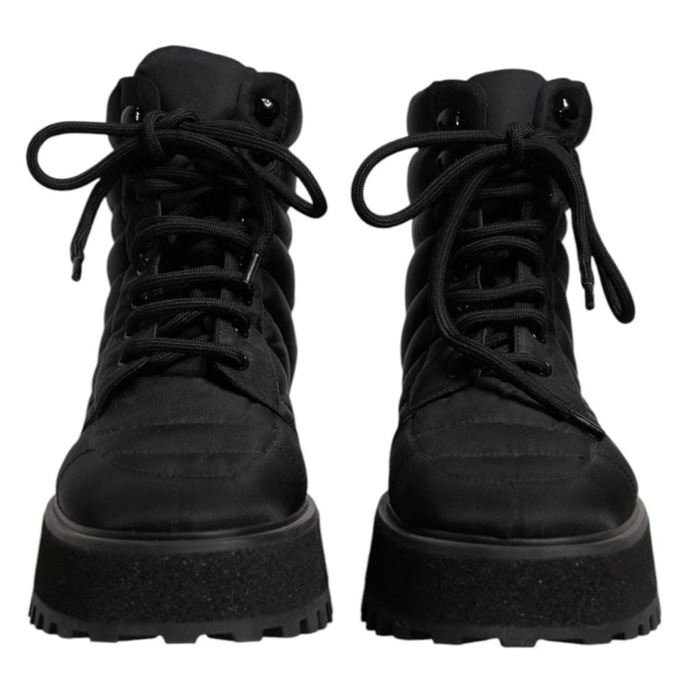 Dolce & Gabbana Black Nylon Boot