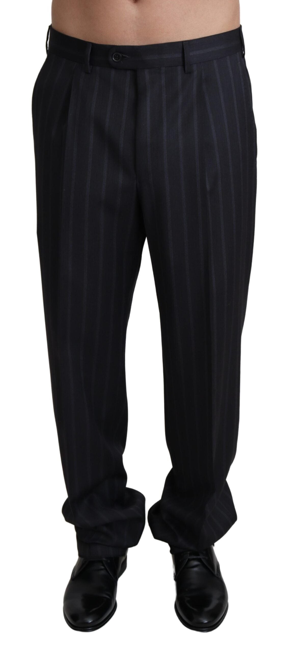 Dolce & Gabbana Gray Wool Blend Formal Trousers Pants