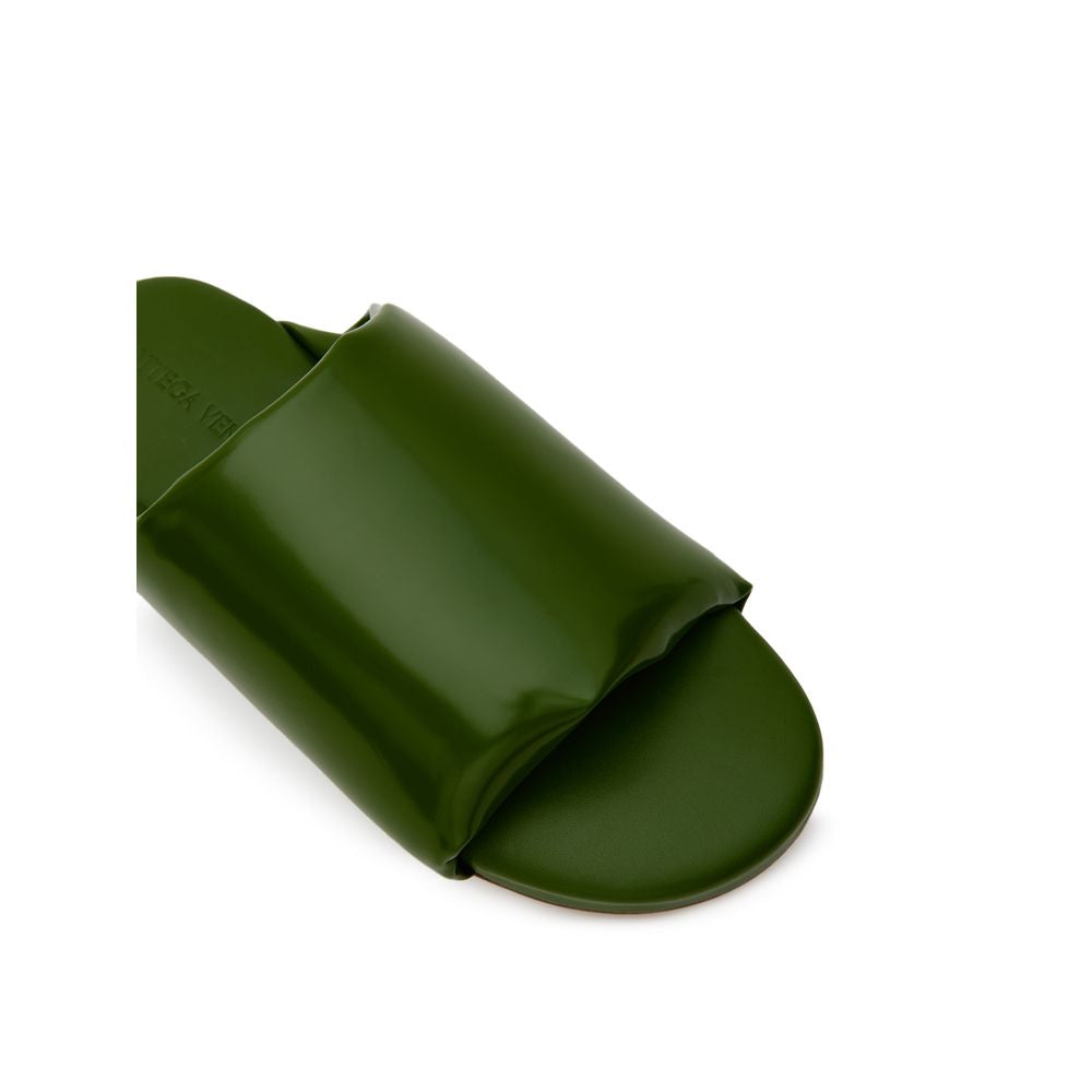 Bottega Veneta Green Leather Slipper
