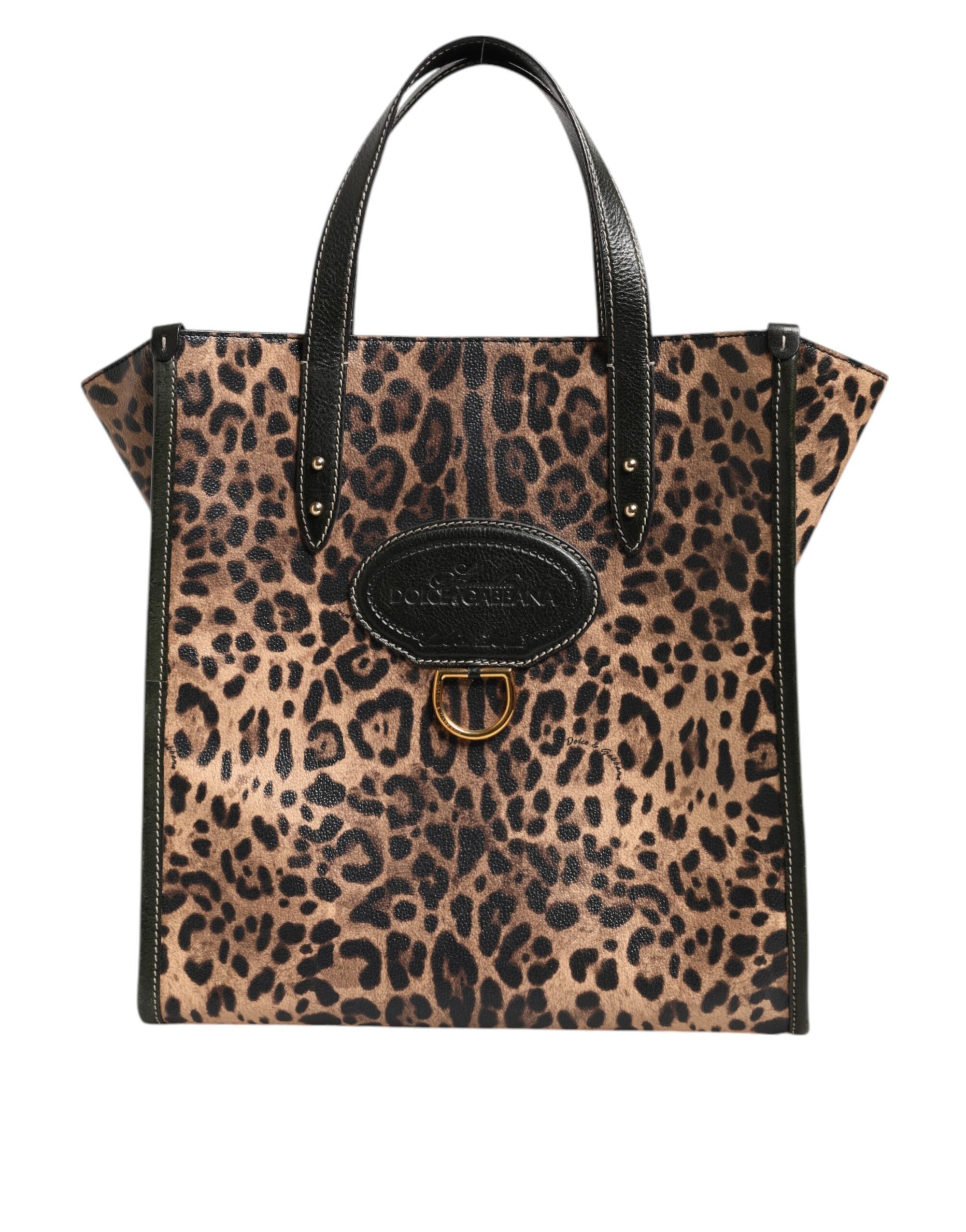 Dolce & Gabbana Multicolor Leopard Shopping Tote Shoulder Women Borse Bag