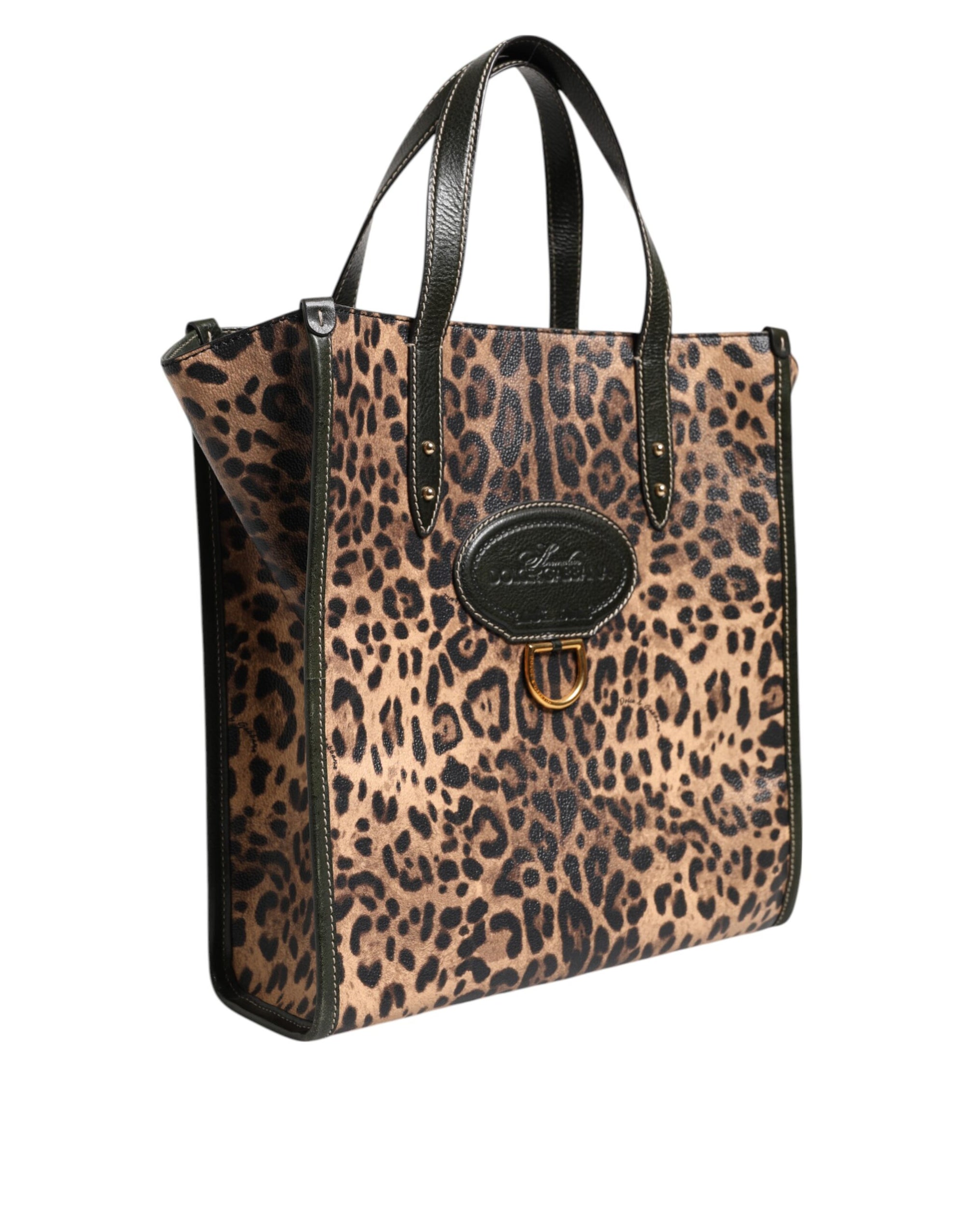 Dolce & Gabbana Multicolor Leopard Shopping Tote Shoulder Women Borse Bag