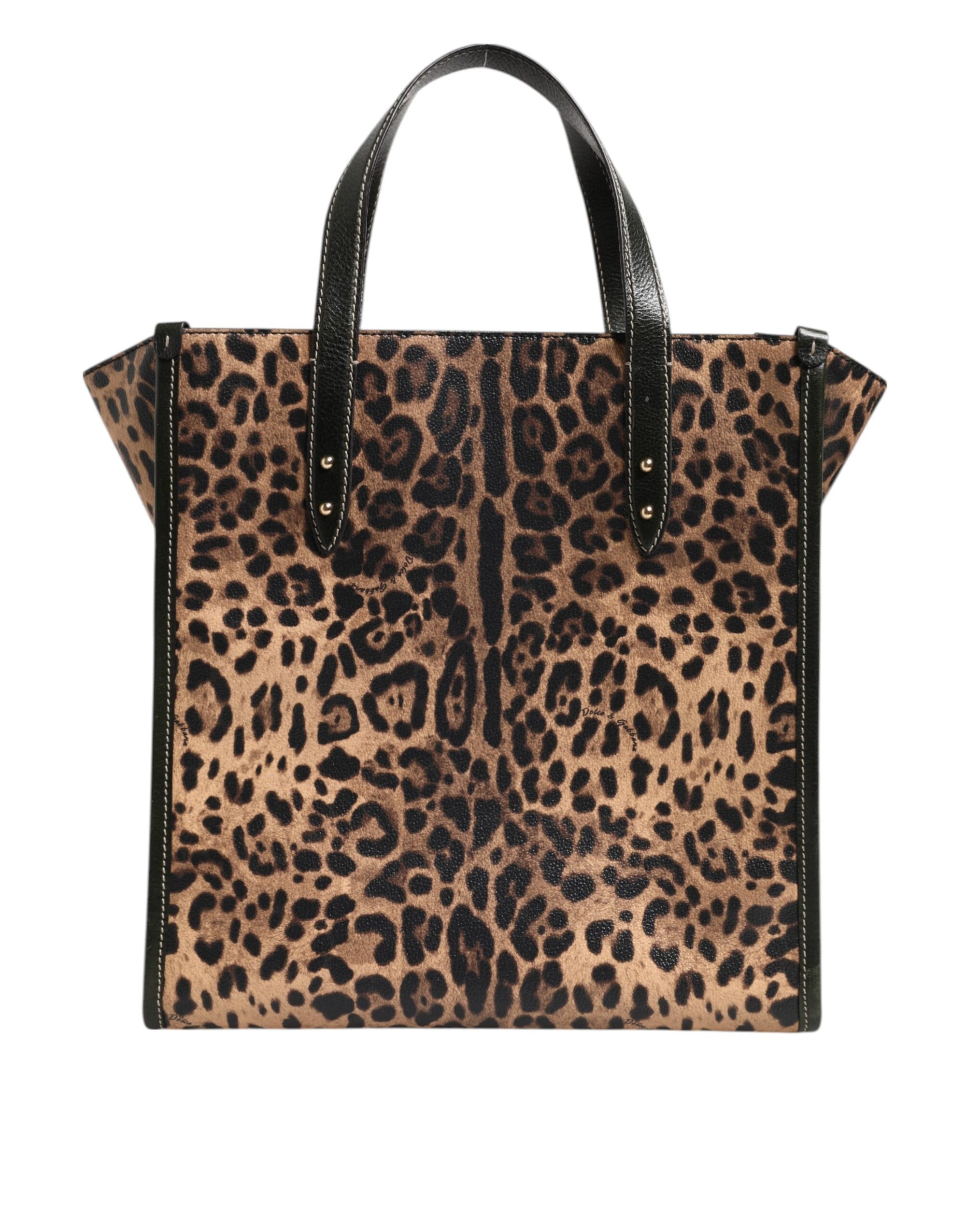 Dolce & Gabbana Multicolor Leopard Shopping Tote Shoulder Women Borse Bag