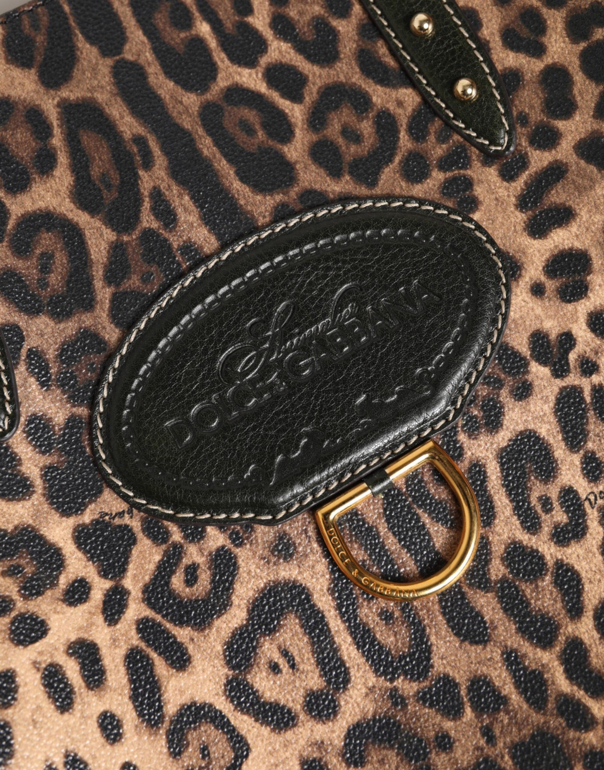 Dolce & Gabbana Multicolor Leopard Shopping Tote Shoulder Women Borse Bag