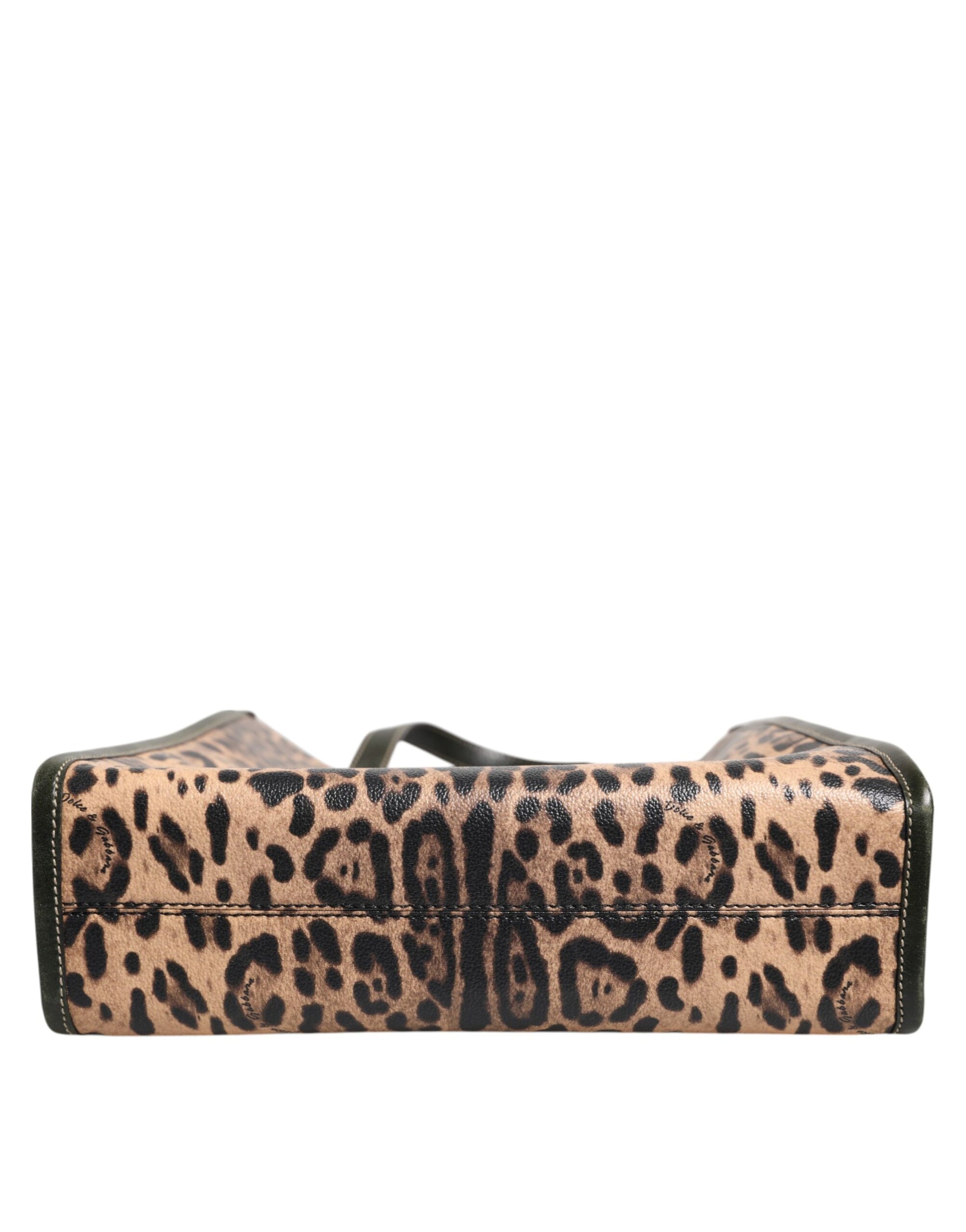 Dolce & Gabbana Multicolor Leopard Shopping Tote Shoulder Women Borse Bag
