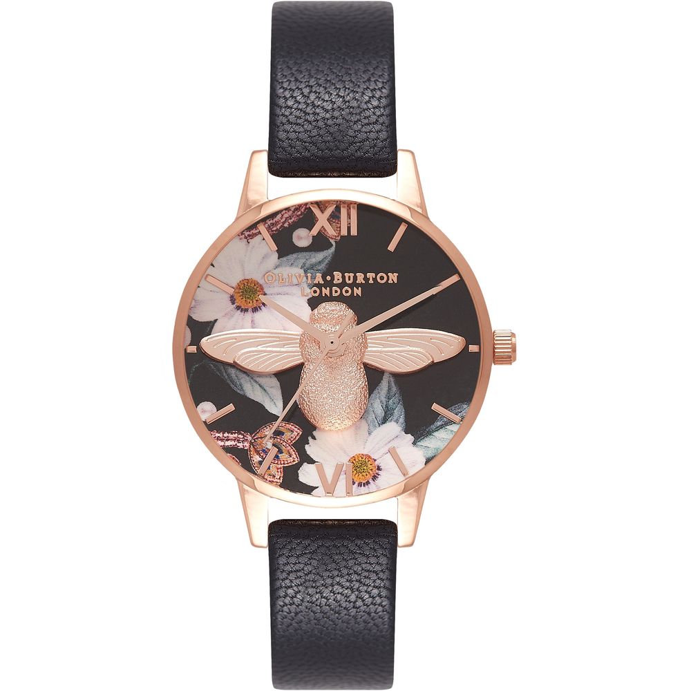 Olivia Burton Black Artificial Leather Watch