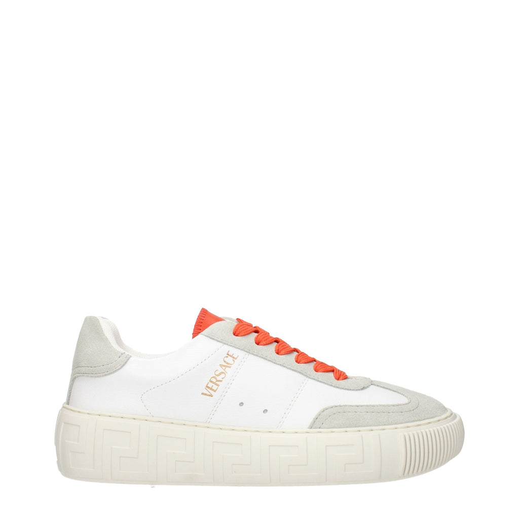 Versace White Leather Sneakers