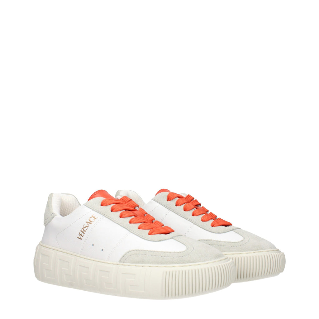 Versace White Leather Sneakers