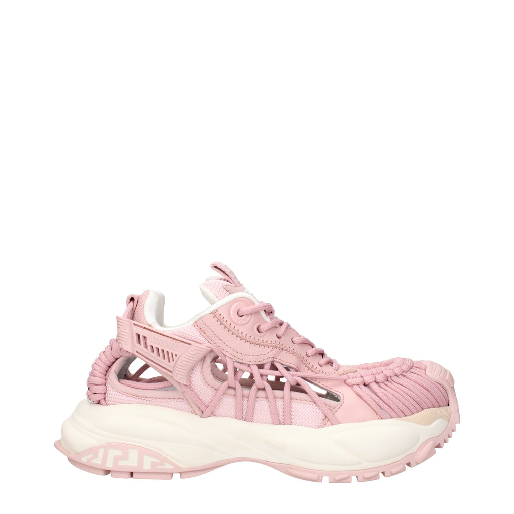 Versace Pink Leather Chunky Sneakers