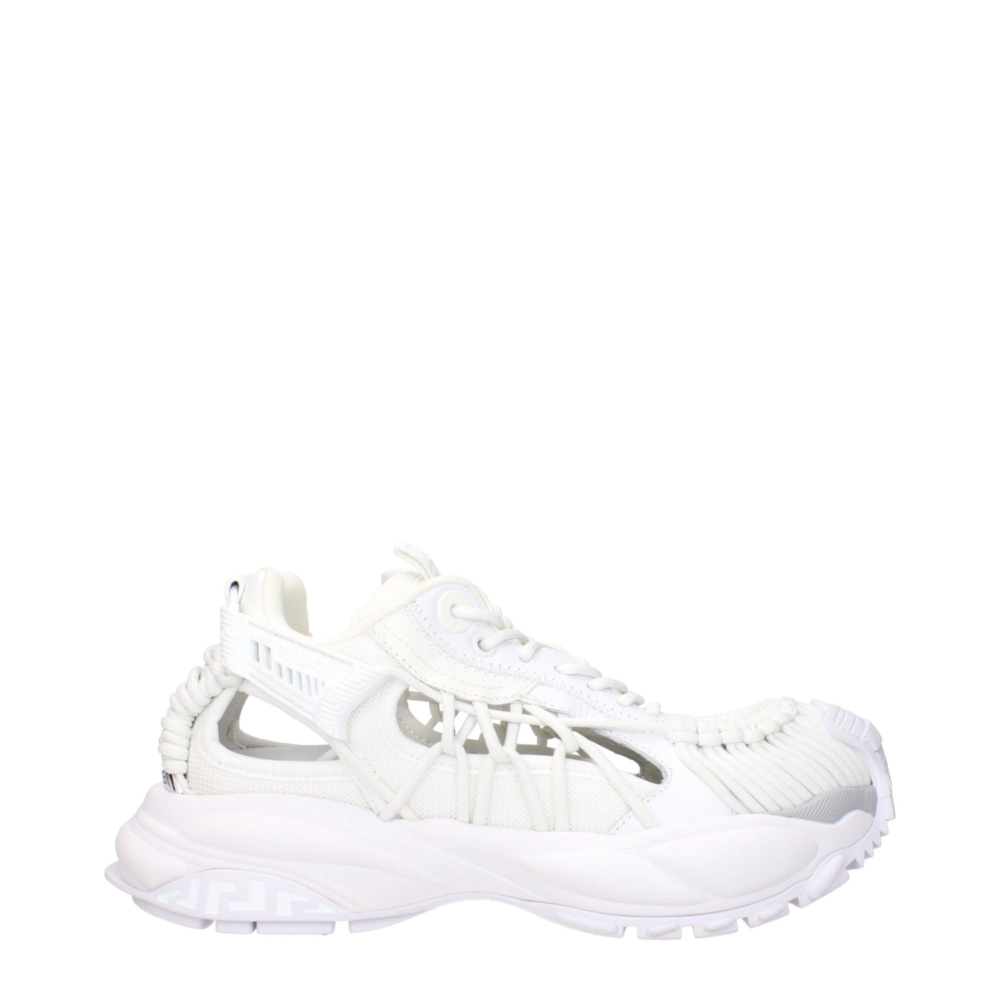 Versace White Leather Low Tops