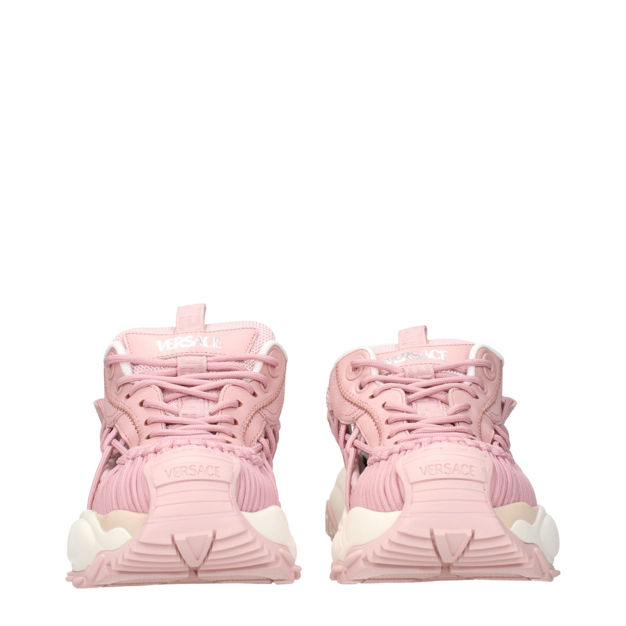 Versace Pink Leather Chunky Sneakers
