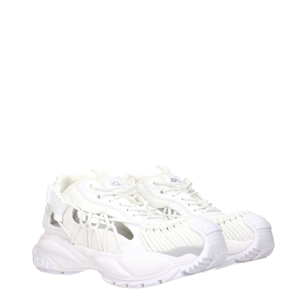 Versace White Leather Low Tops