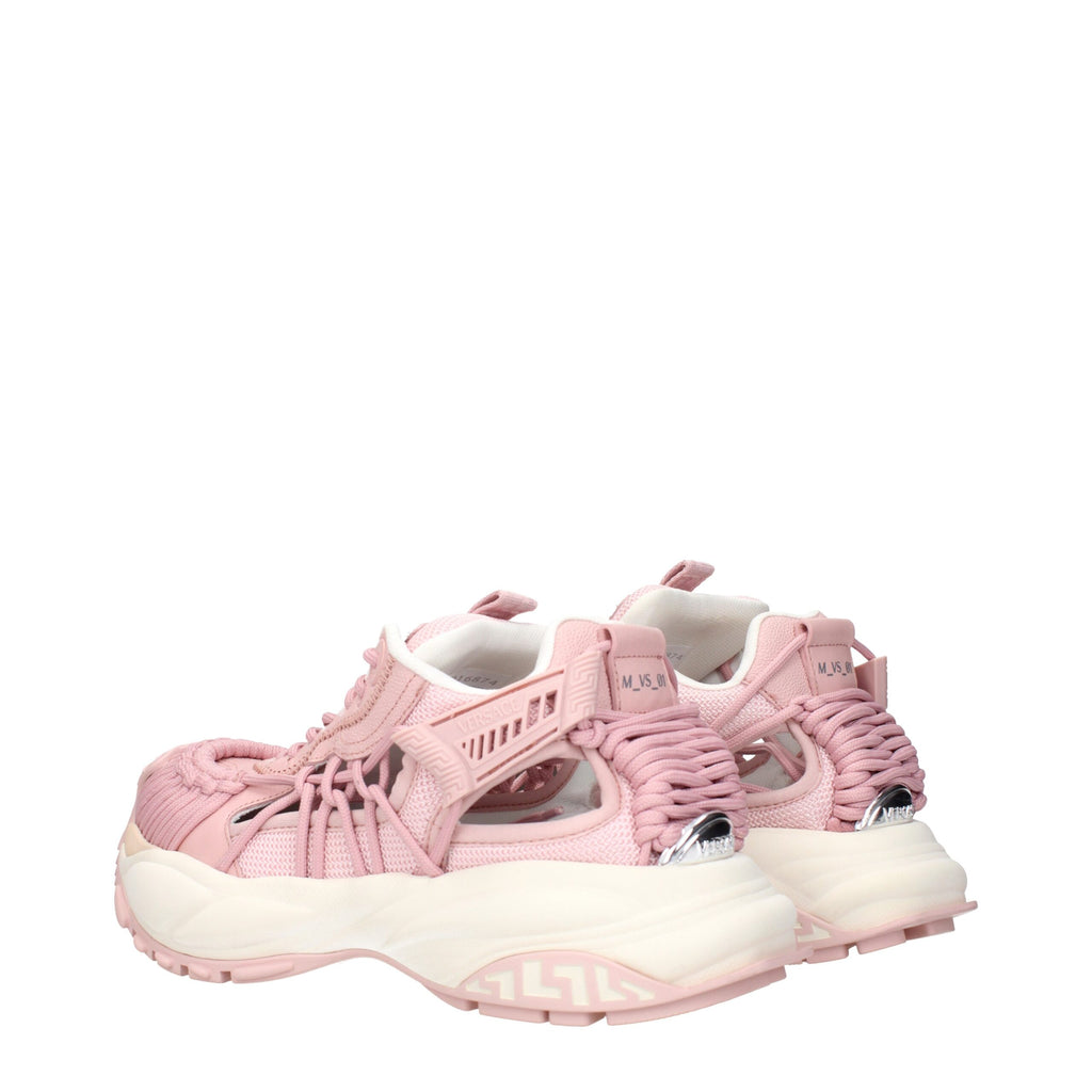 Versace Pink Leather Chunky Sneakers