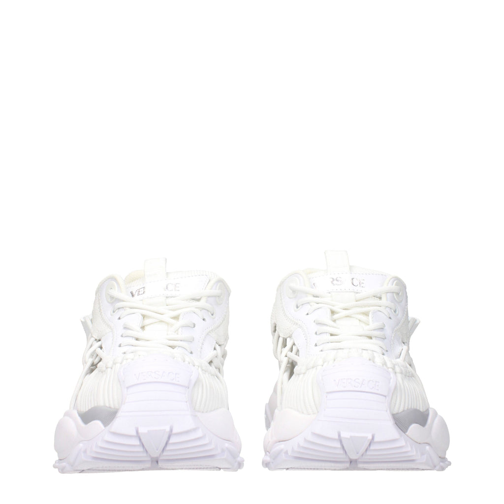 Versace White Leather Low Tops