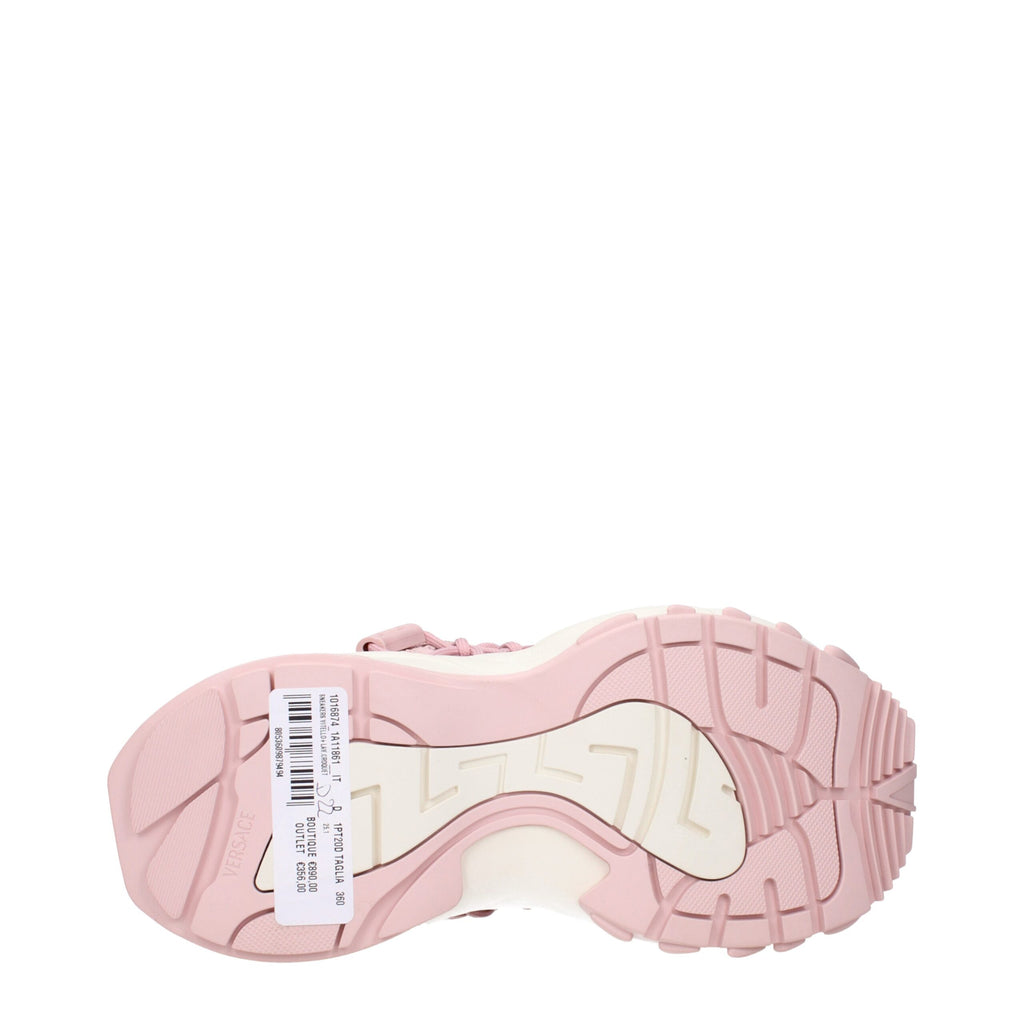 Versace Pink Leather Chunky Sneakers