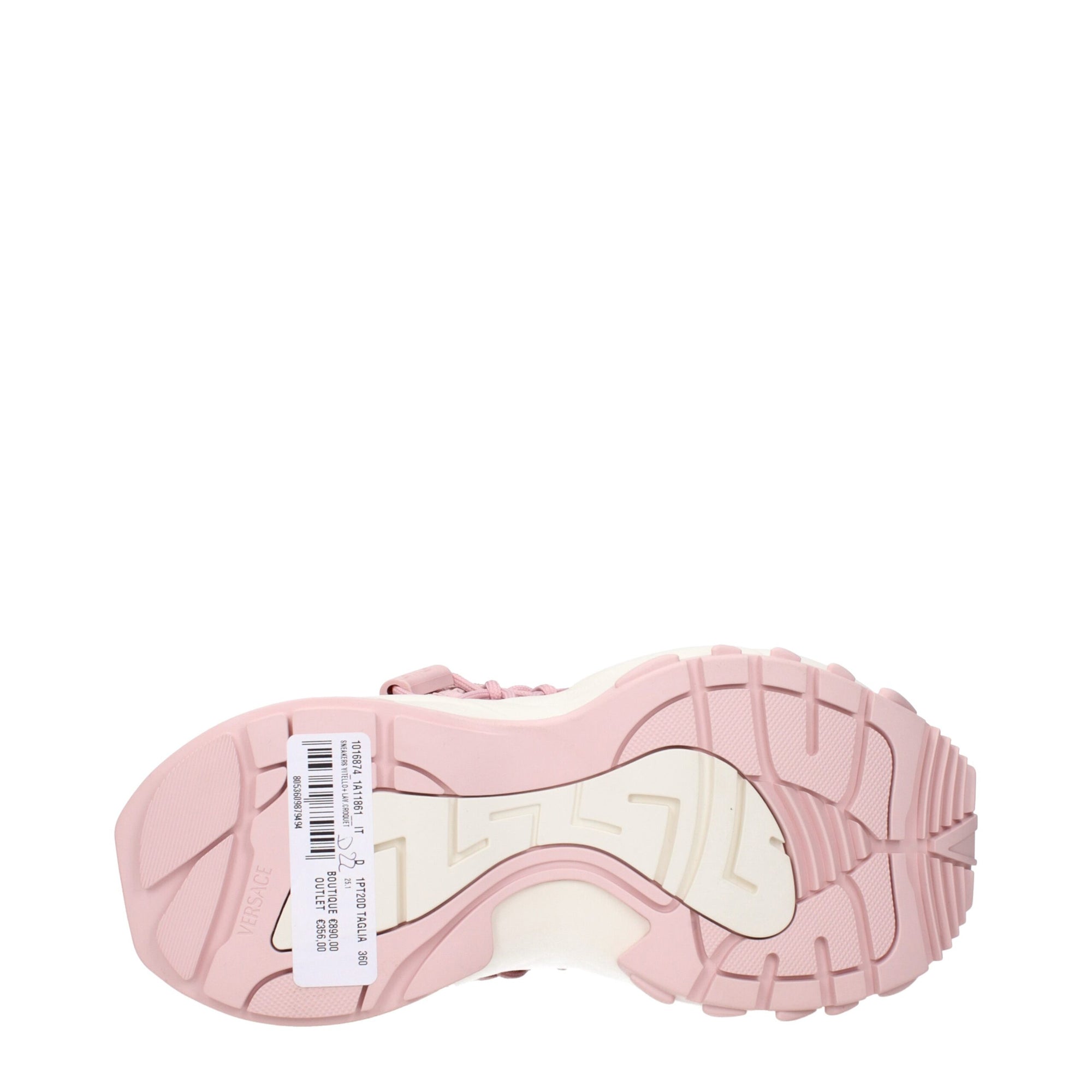 Versace Pink Leather Chunky Sneakers