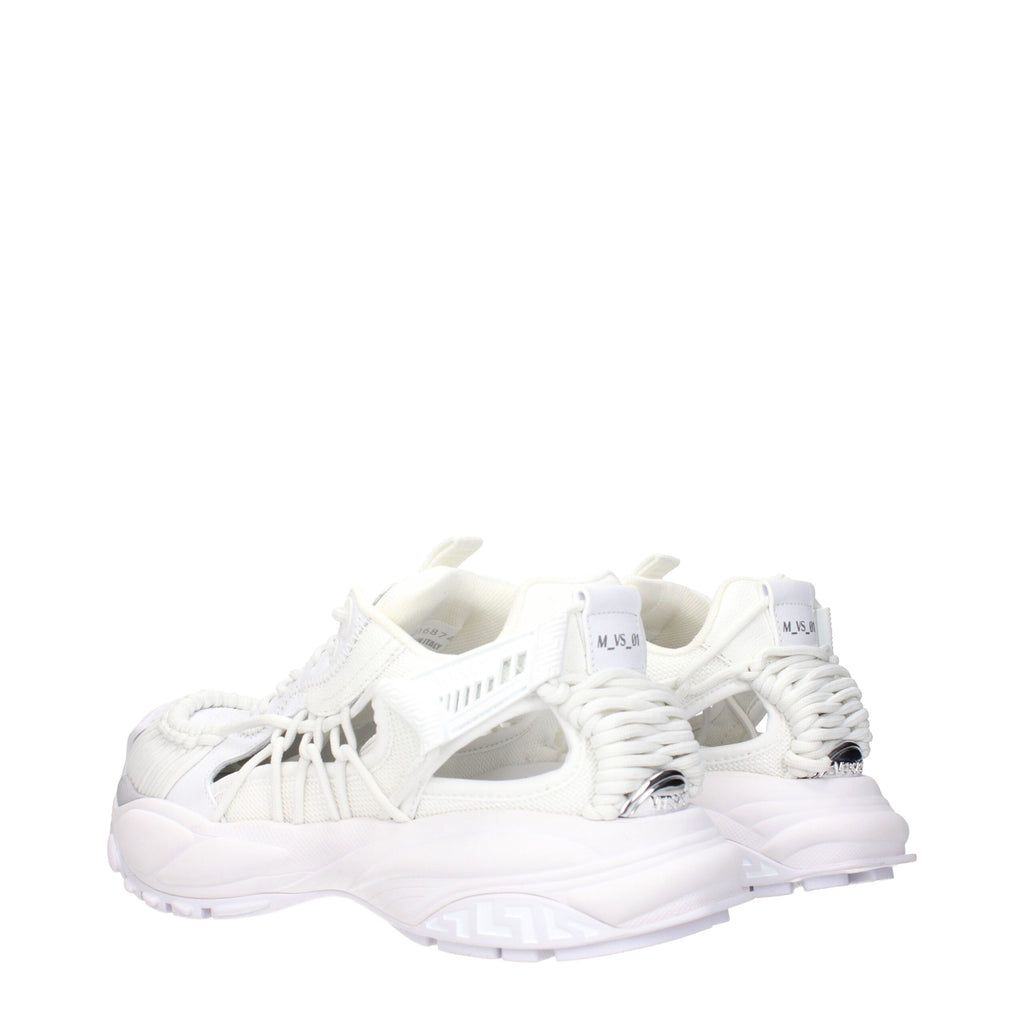 Versace White Leather Low Tops