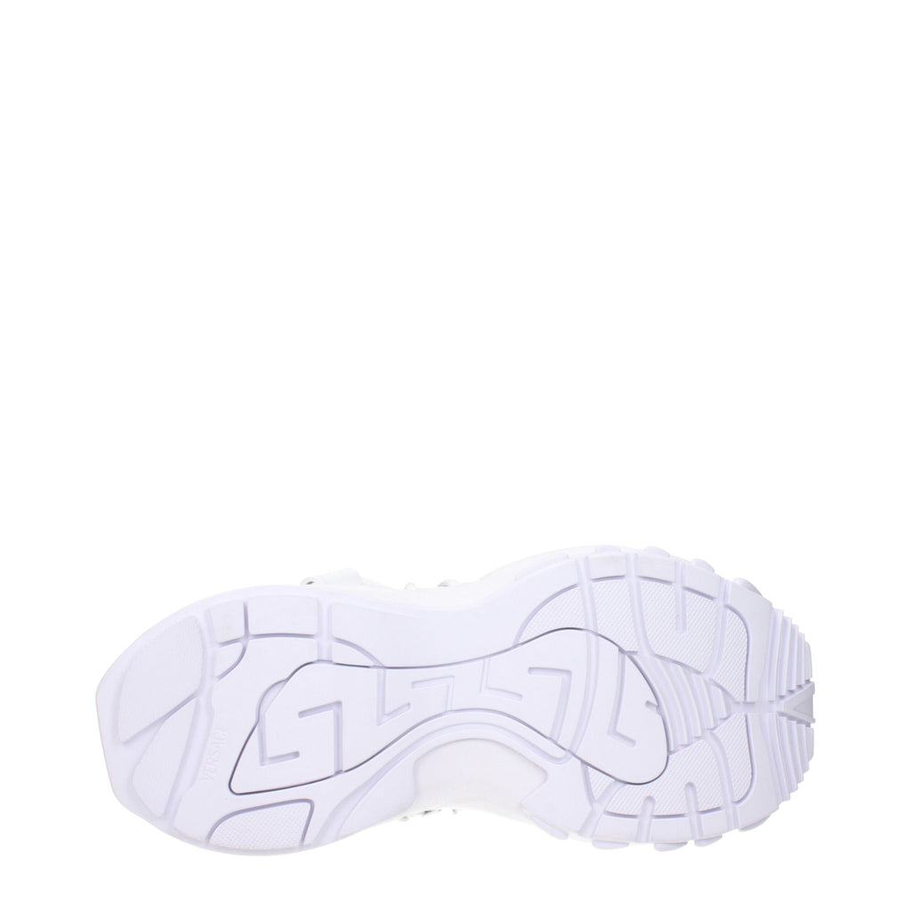 Versace White Leather Low Tops