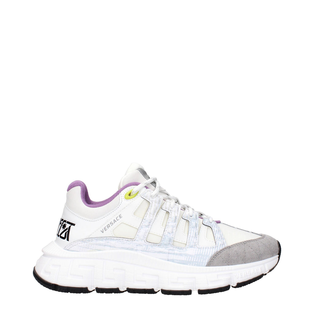 Versace Beige Fabric Athletic Sneakers