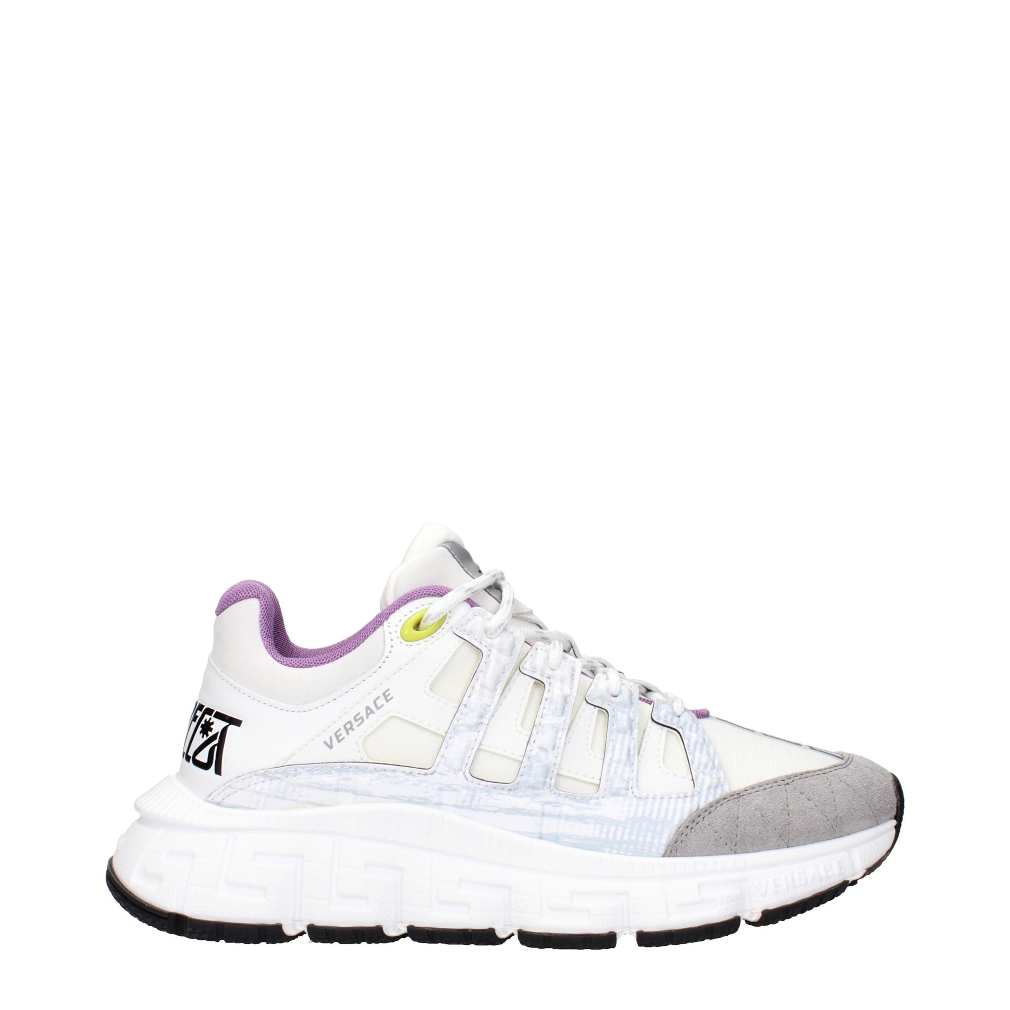 Versace Beige Fabric Athletic Sneakers