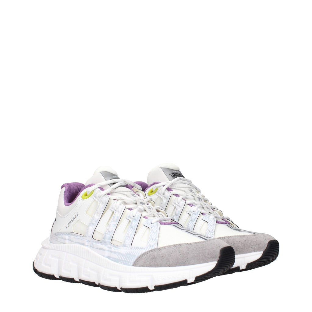 Versace Beige Fabric Athletic Sneakers