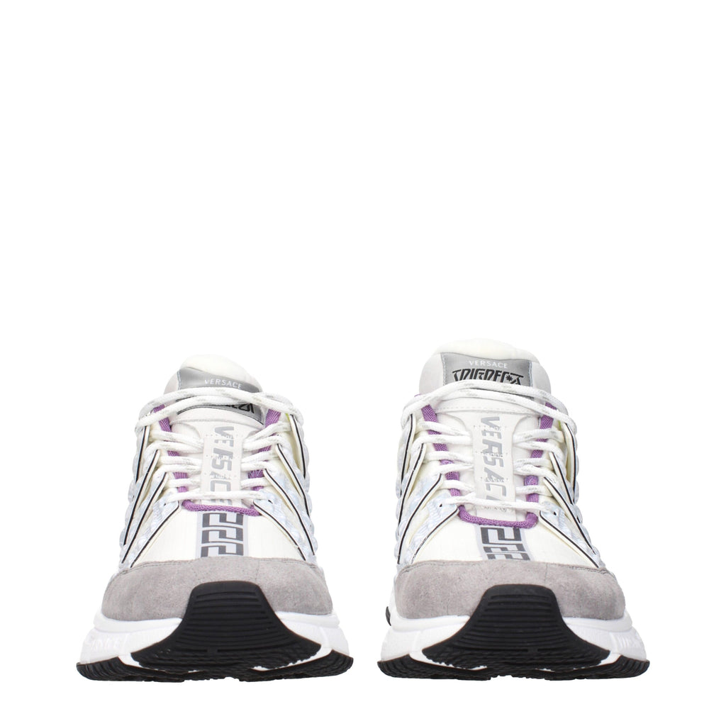 Versace Beige Fabric Athletic Sneakers