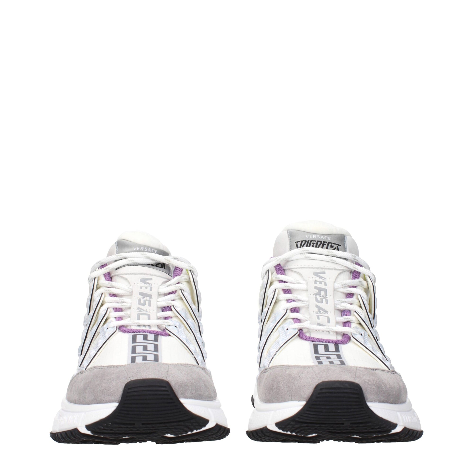 Versace Beige Fabric Athletic Sneakers