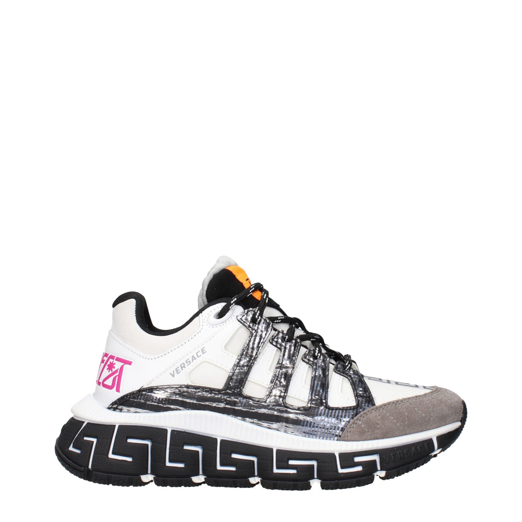 Versace Beige Fabric Athletic Sneakers