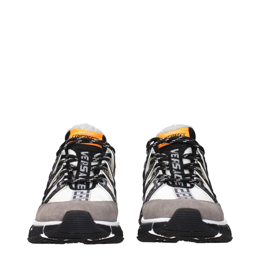 Versace Beige Fabric Athletic Sneakers