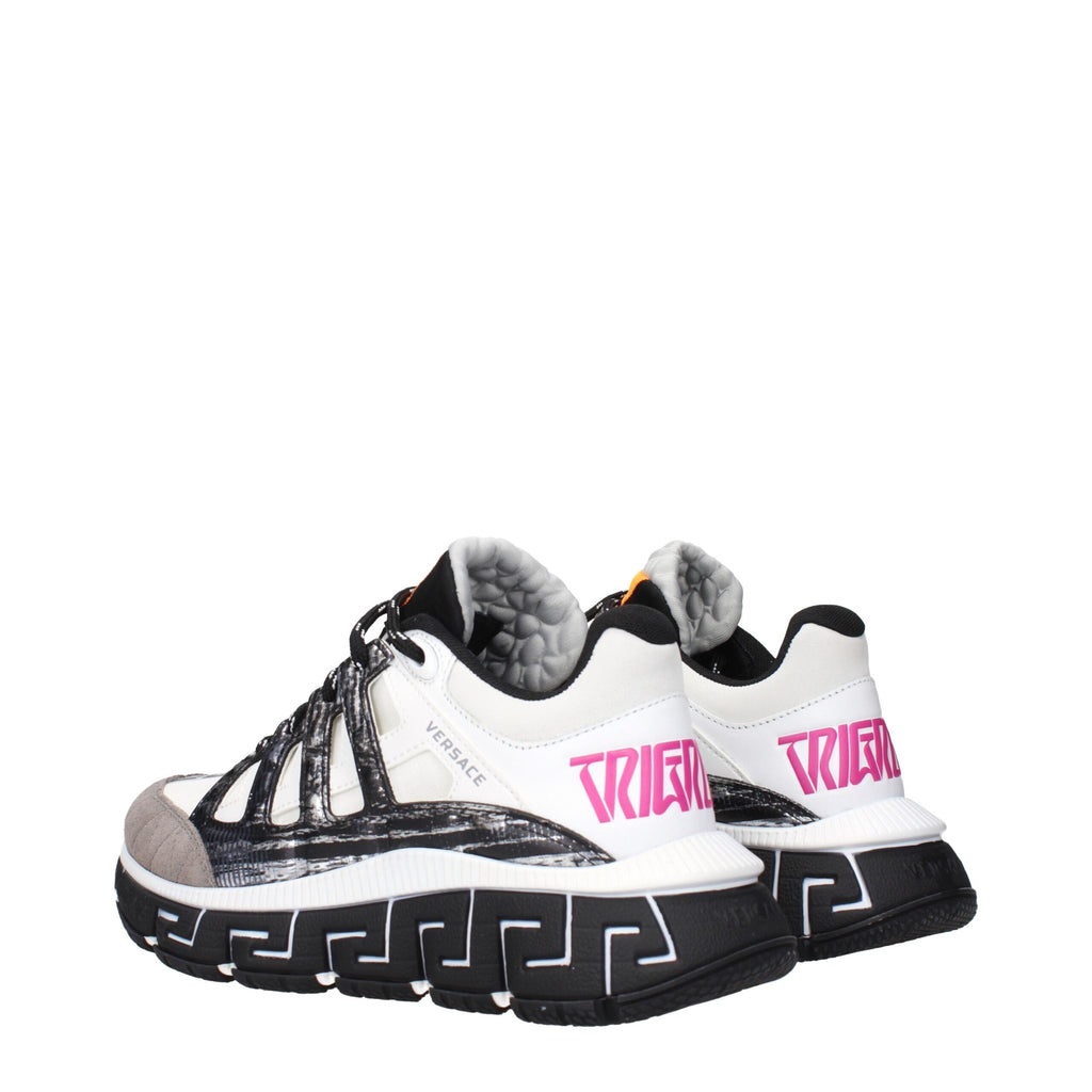 Versace Beige Fabric Athletic Sneakers