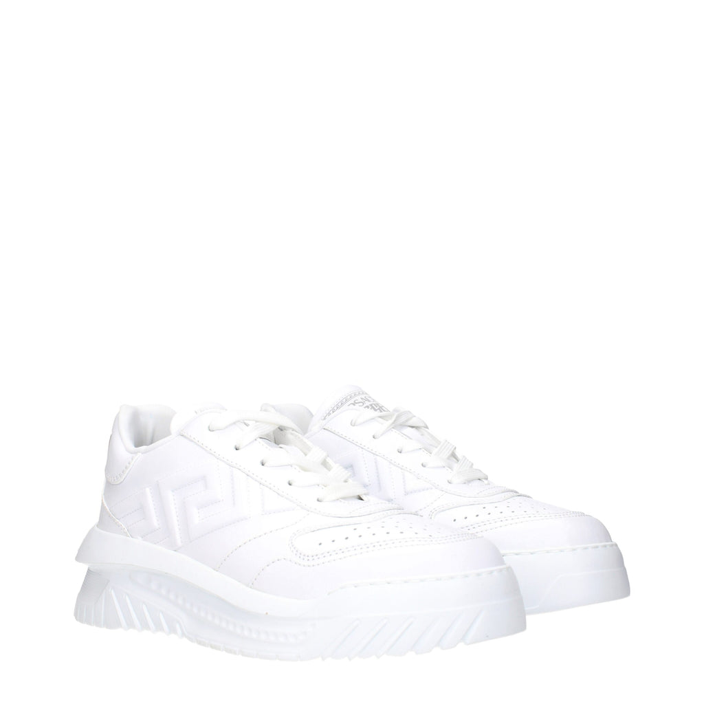 Versace White Leather Sneakers