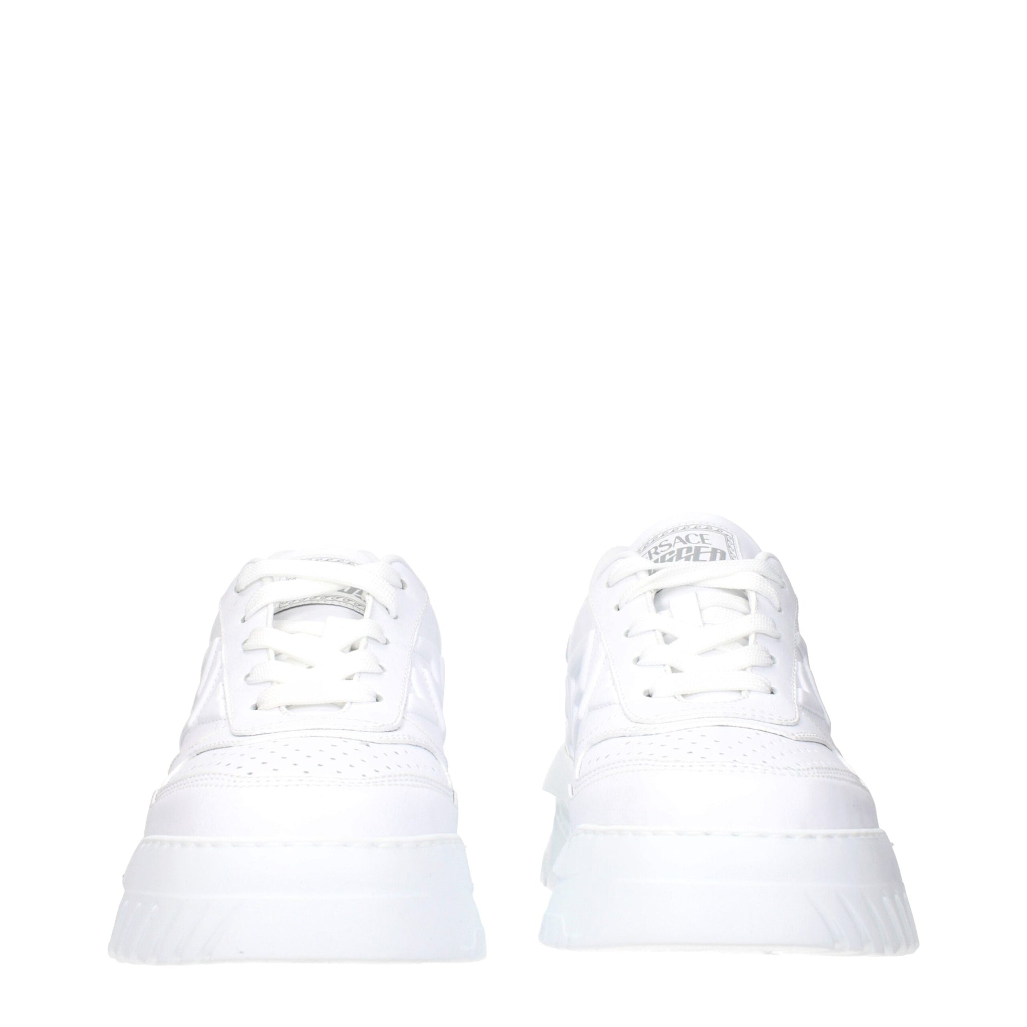 Versace White Leather Sneakers