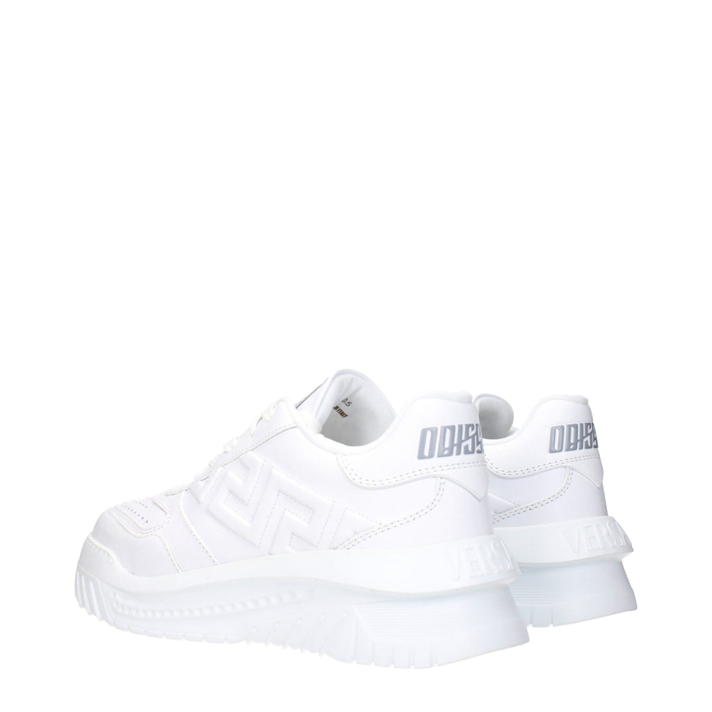 Versace White Leather Sneakers