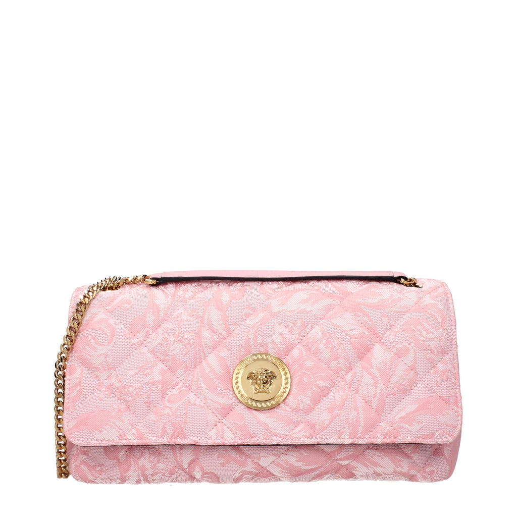 Versace Pink Fabric Shoulder Bags