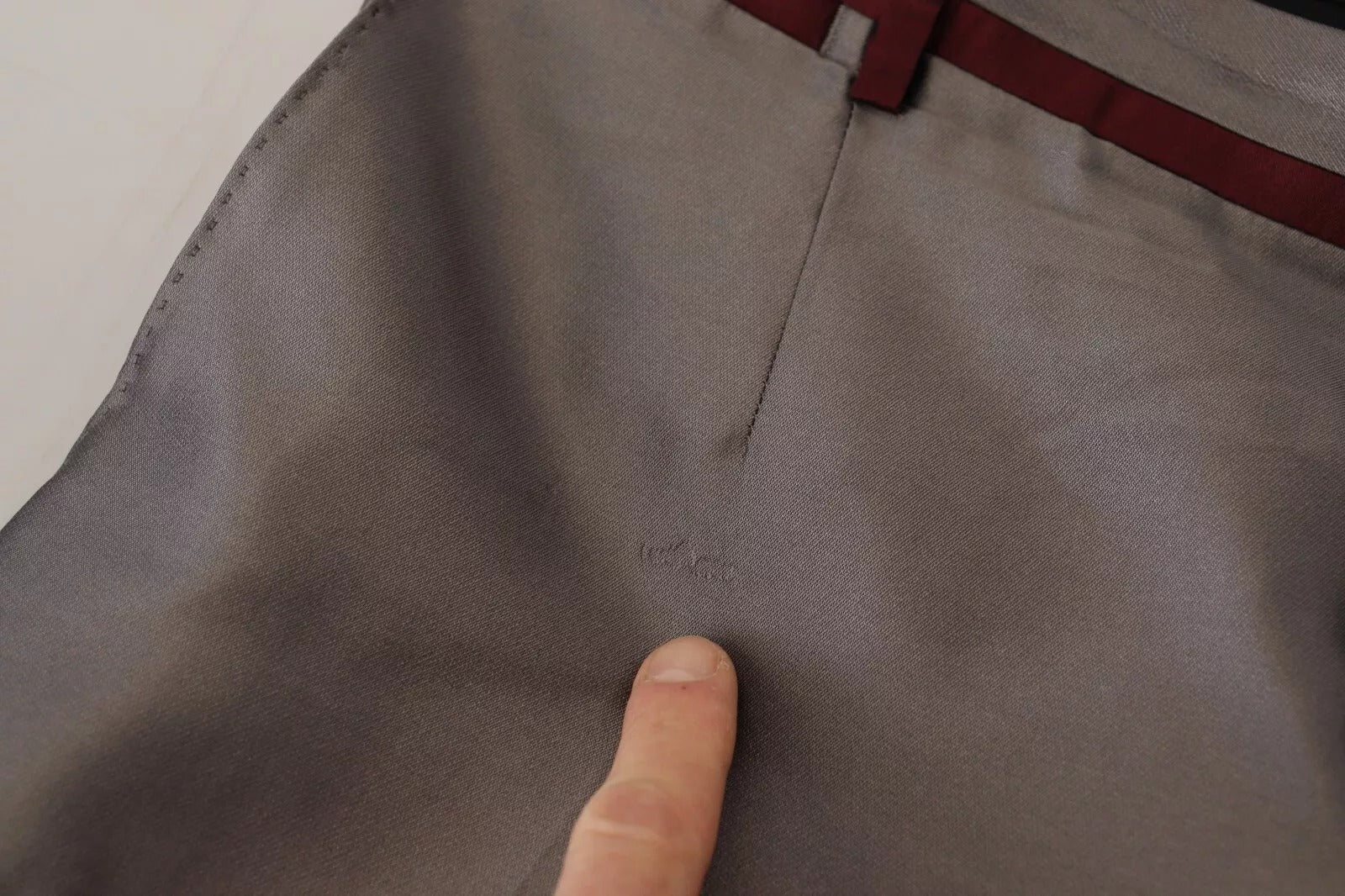 Dolce & Gabbana Gray Silk Metallic Men Dress Trouser Pants