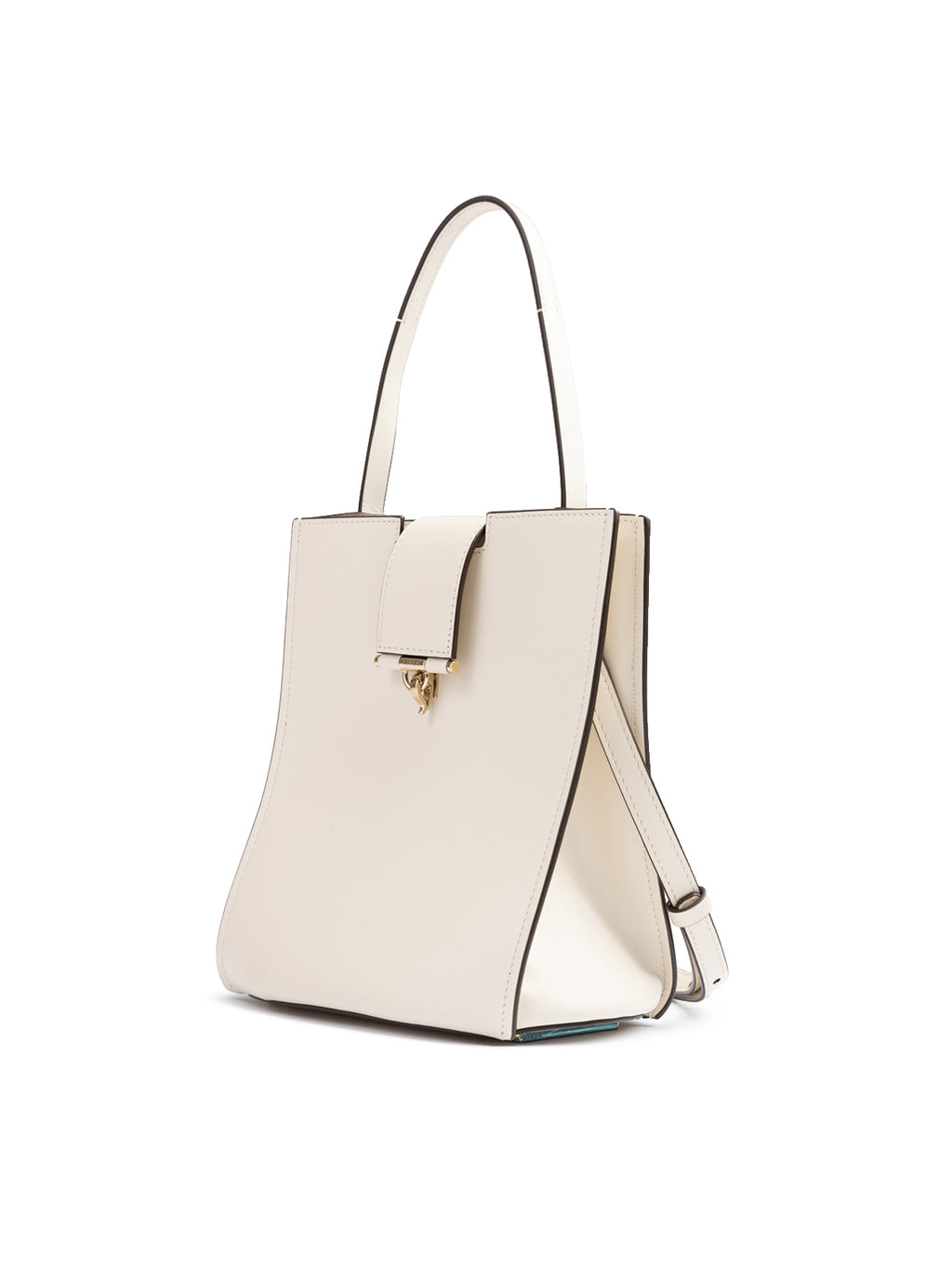 Giada White Leather Shoulder Bag