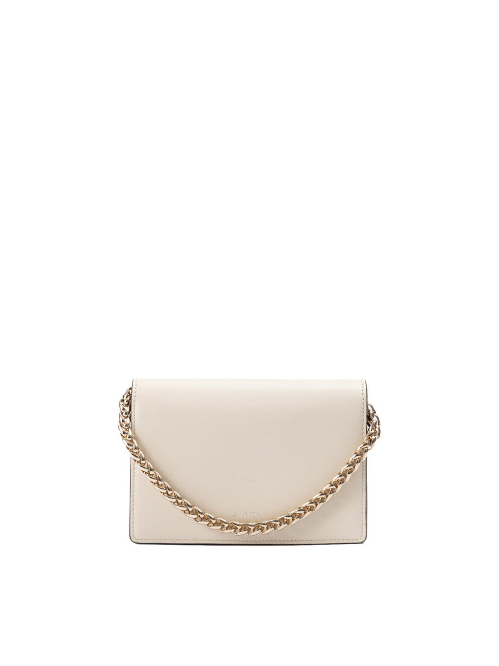 Giada Beige Leather Clutch Bag