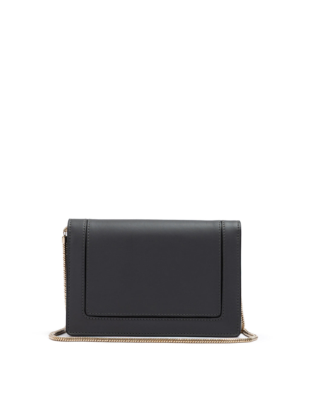Giada Dark Grey Leather Clutch Bag