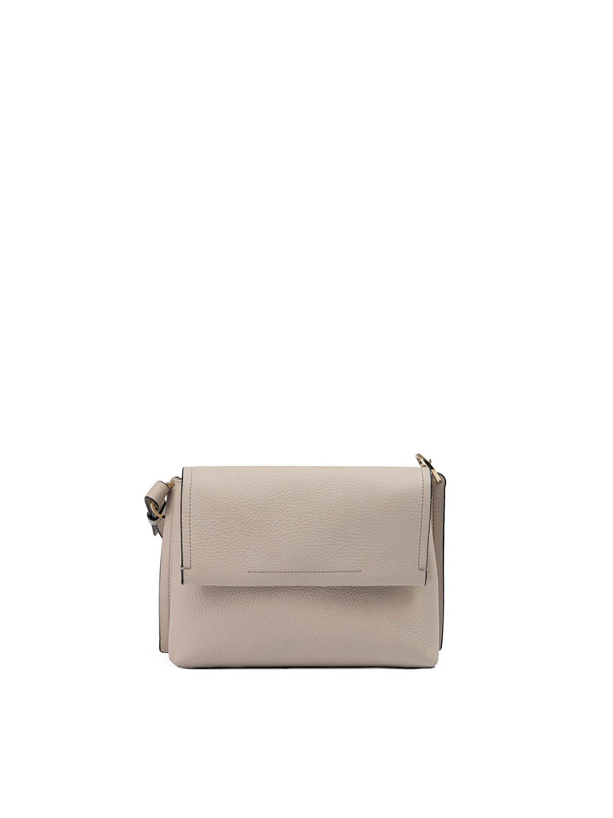 Giada Beige Grained Leather Crossbody Bag