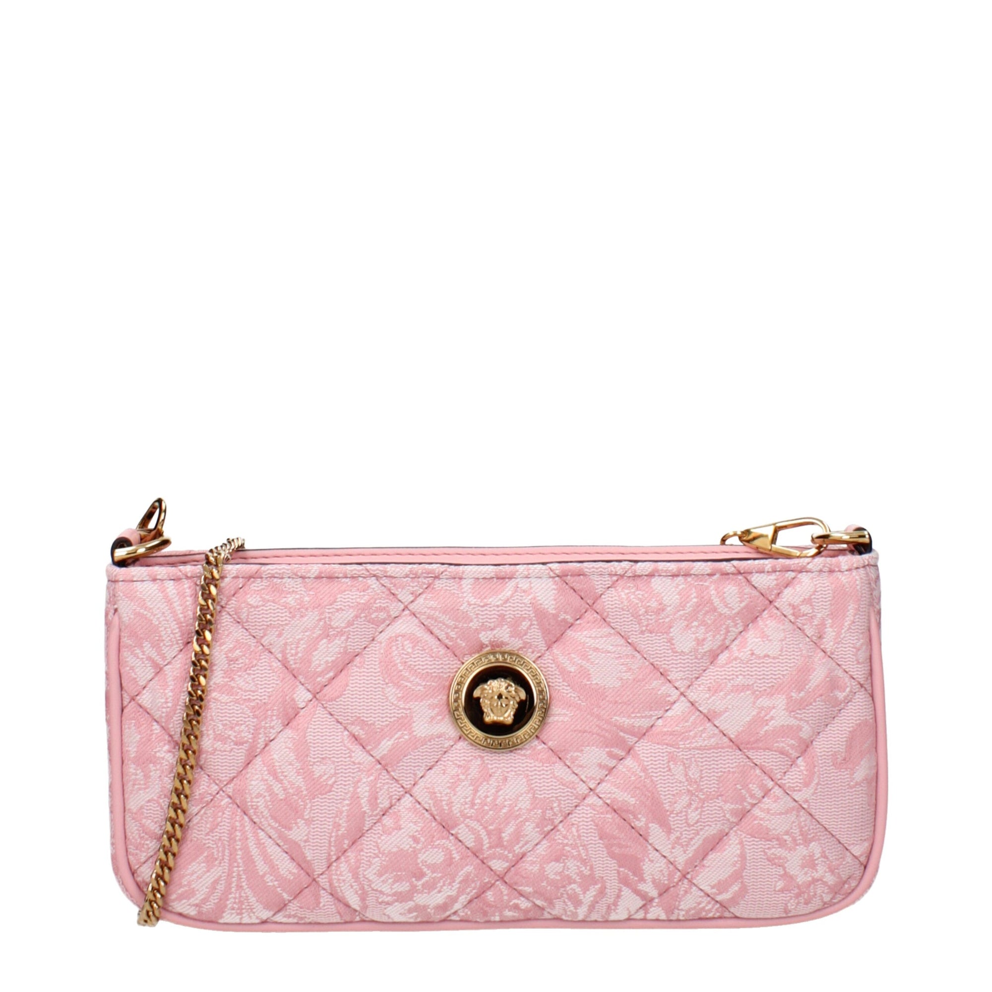 Versace Pink Fabric Crossbody Bags