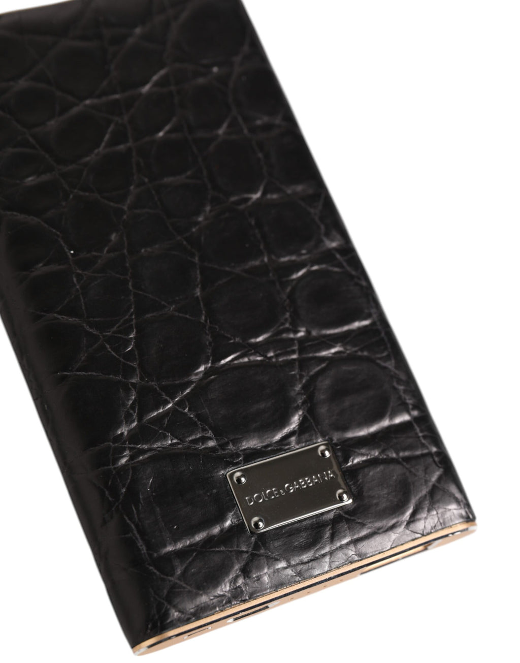 Dolce & Gabbana Black Leather Embossed Skin 3000mAh Power Bank Charger USB