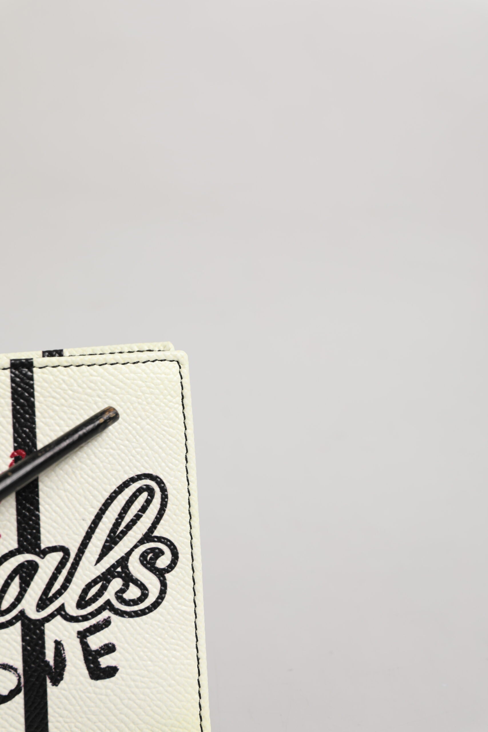 Dolce & Gabbana White Leather DG Crown Royals Bifold Card Holder Wallet