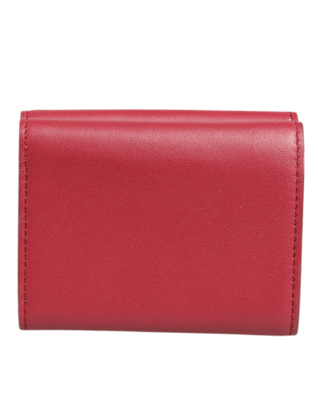 Dolce & Gabbana Red Leather Bold Logo Print Trifold Men Card Holder Wallet