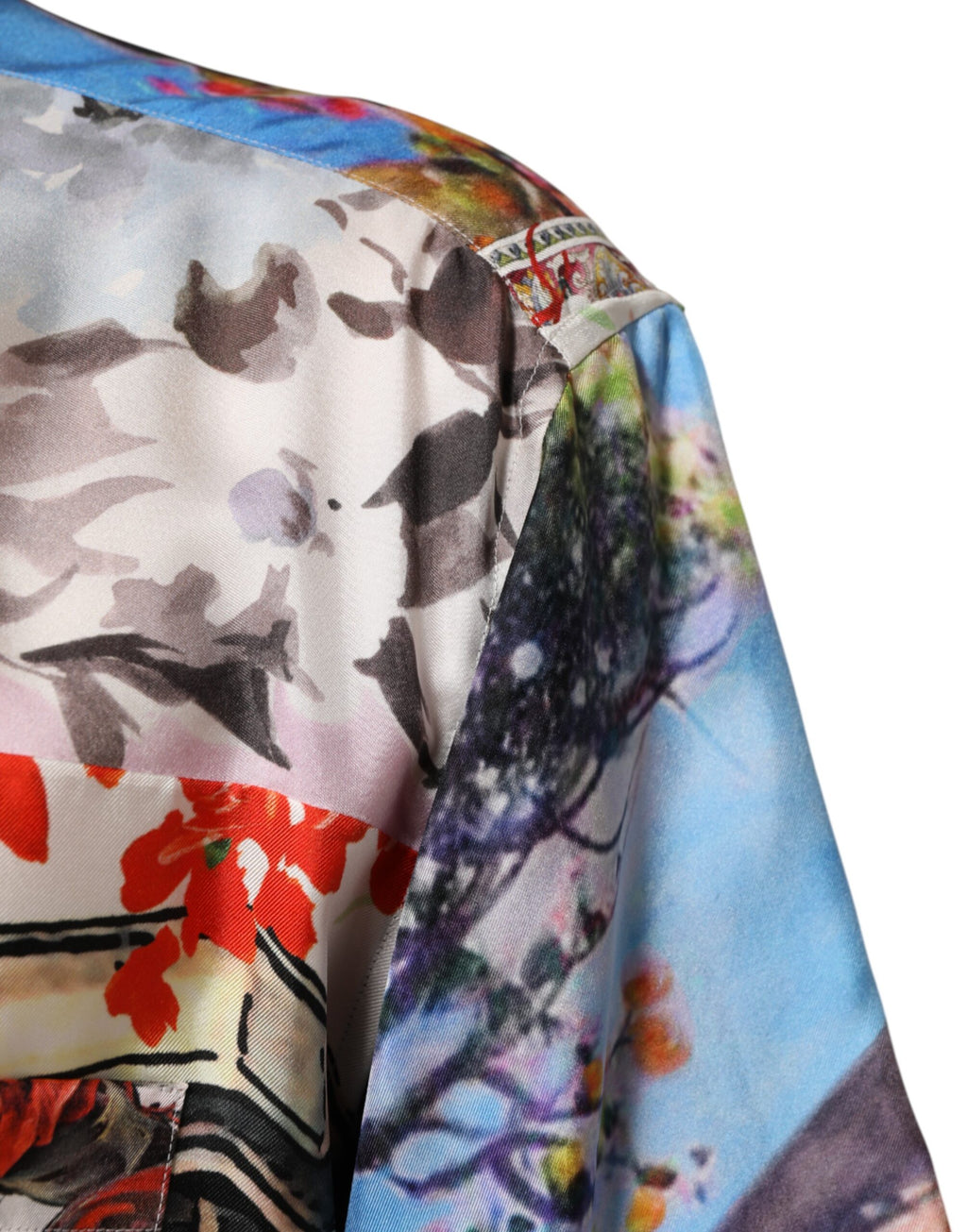 Dolce & Gabbana Multicolor Printed Casual Short Sleeve Shirt