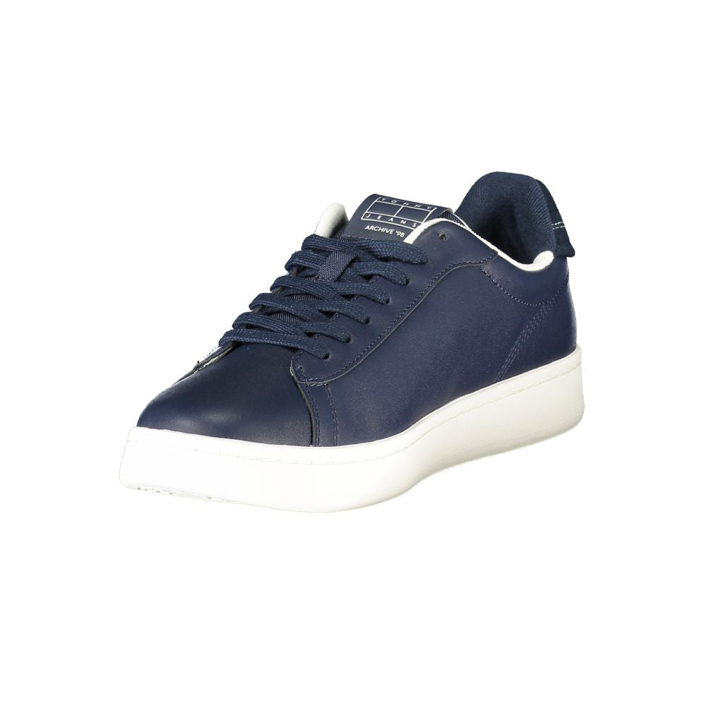 Tommy Hilfiger Blue Leather Men Sneaker