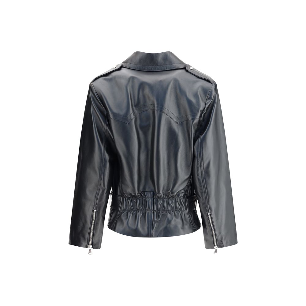 Alessandra Rich Leather Biker Jacket