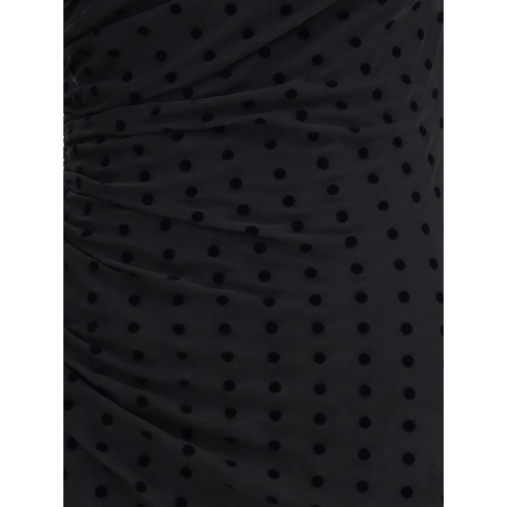 Alessandra Rich Polka-dot one-shoulder Dress